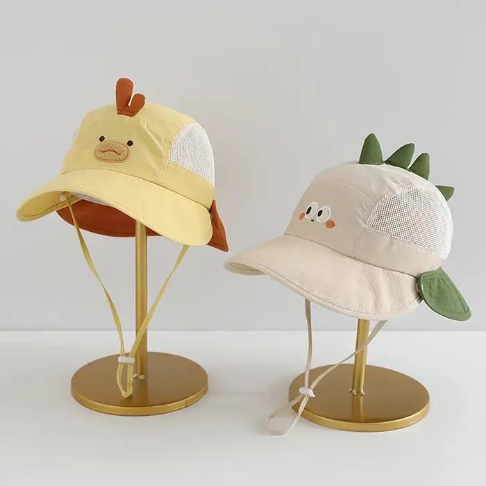 Chapeau de soleil pour bébé avec oreilles d'ours et de lapin