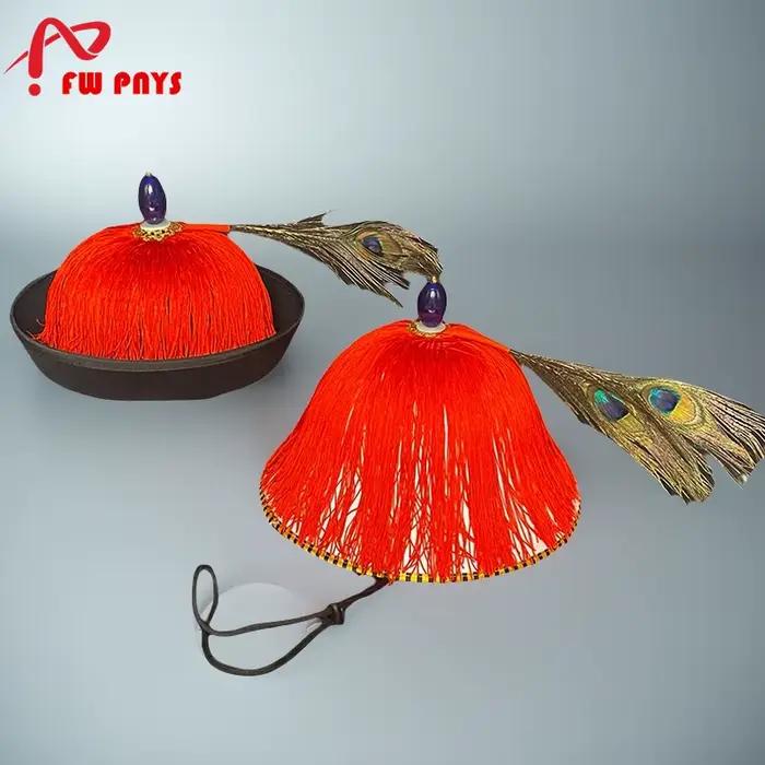 Chapeau de soldat de la dynastie Qing chinoise pour adultes