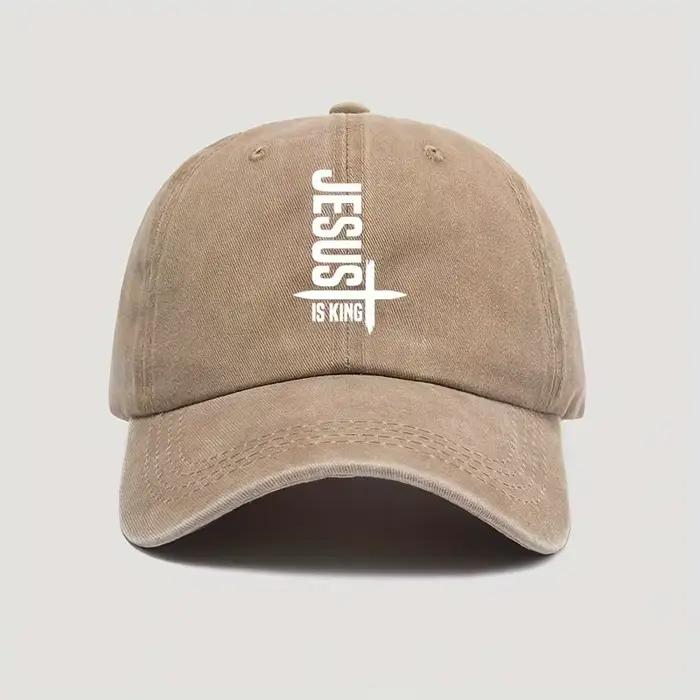 Casquette de baseball unisexe avec imprimé Jesus Is King