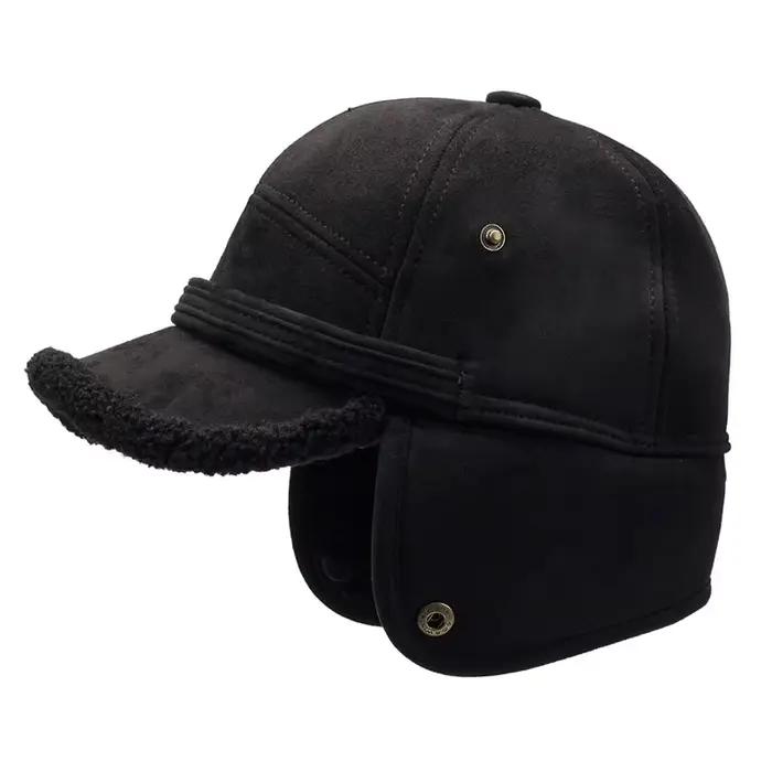 Casquette de baseball d'hiver épaisse en coton pour homme et femme, chapeau vintage réglable, look sportif, polyvalent pour printemps, été, automne et hiver