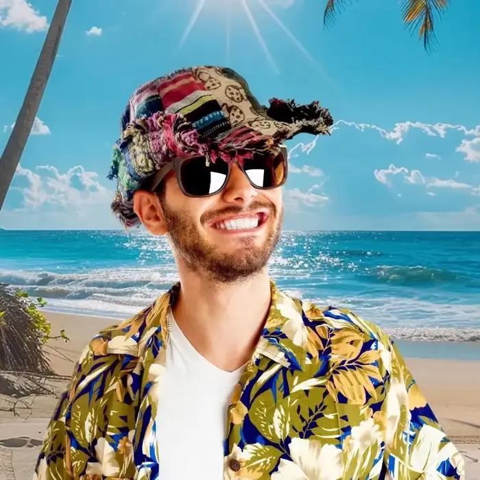 Chapeau de Chanvre Champignon Multicolore Patchwork Avec Poche Cachée Accessoire Mode Unique Pour Homme Femme Occasions Décontractées Fêtes En Plein Air Plage