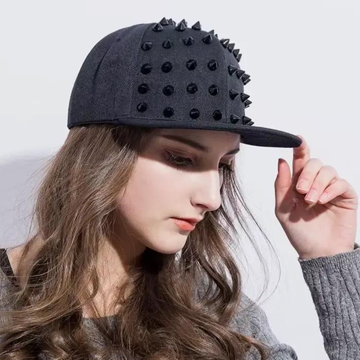 Nouvelle Casquette de Baseball Vintage Hip Hop Y2K avec Rivets Argentés