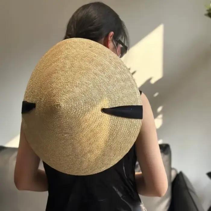 Chapeaux de soleil en paille de blé naturel pour femmes