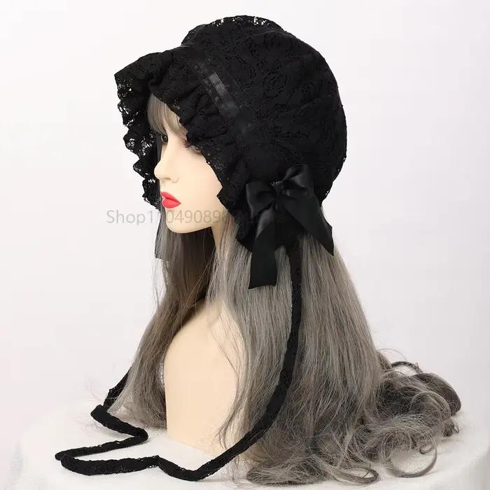 Chapeau en dentelle rétro pour femmes, accessoire victorien ajustable pour cosplay et cérémonies de mariage