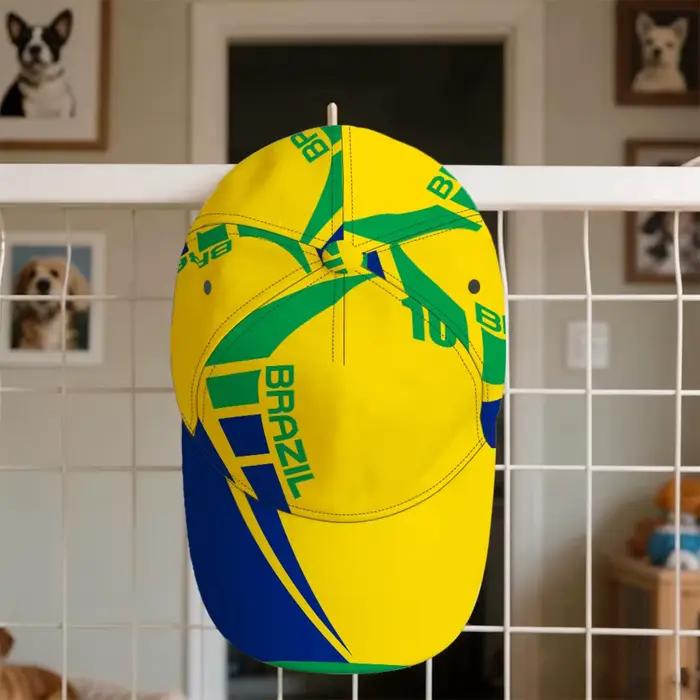 1 pièce Brésil n° 10 casquettes de baseball rétro adaptées au golf