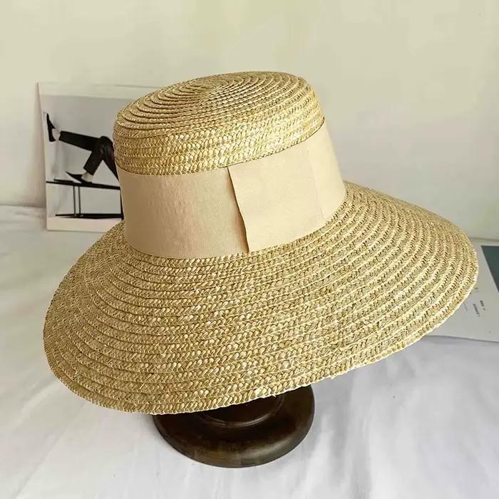 Chapeaux de paille à large bord pour femmes