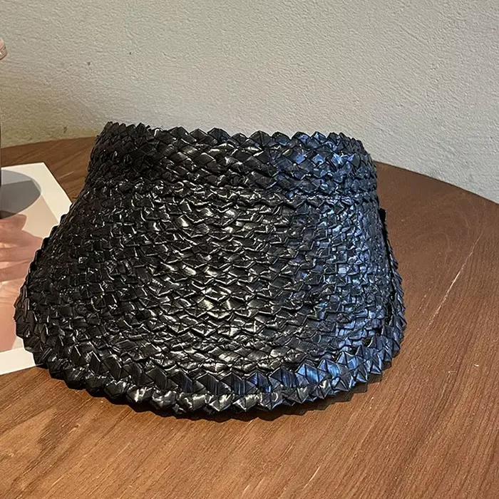 Chapeau pare-soleil en rotin pour femmes