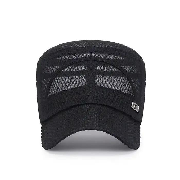 Nouvelle casquette plate respirante en maille intégrale Iron Label pour hommes
