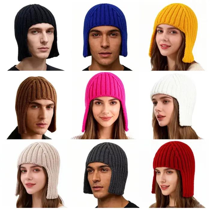 Chapeau tricoté pour perruque de fille chaude pour femmes
