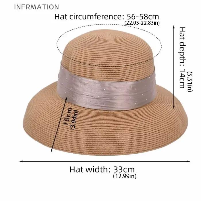 Chapeau de paille élégant style bohème en raphia