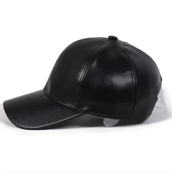 Casquette de baseball en cuir PU de marque de luxe FS pour hommes