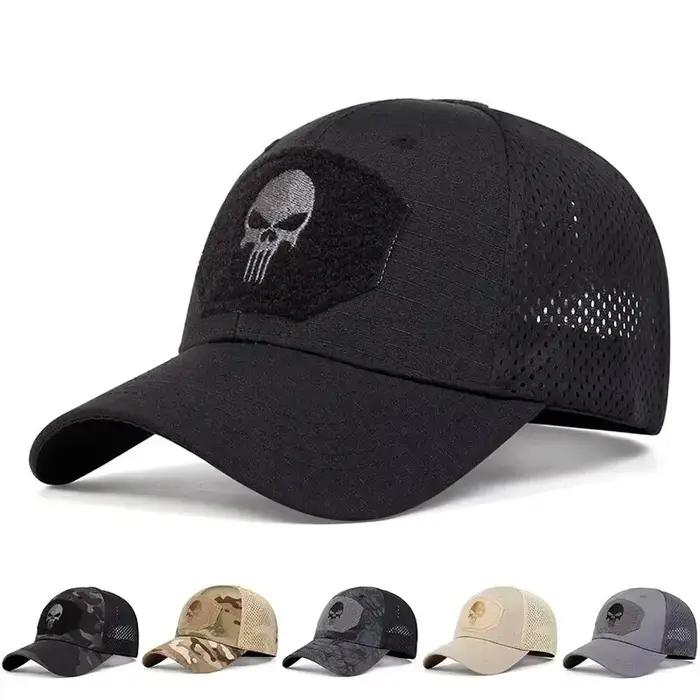 Casquette d'entraînement militaire à carreaux de camouflage protection solaire chapeau de baseball pour hommes sports de plein air printemps été