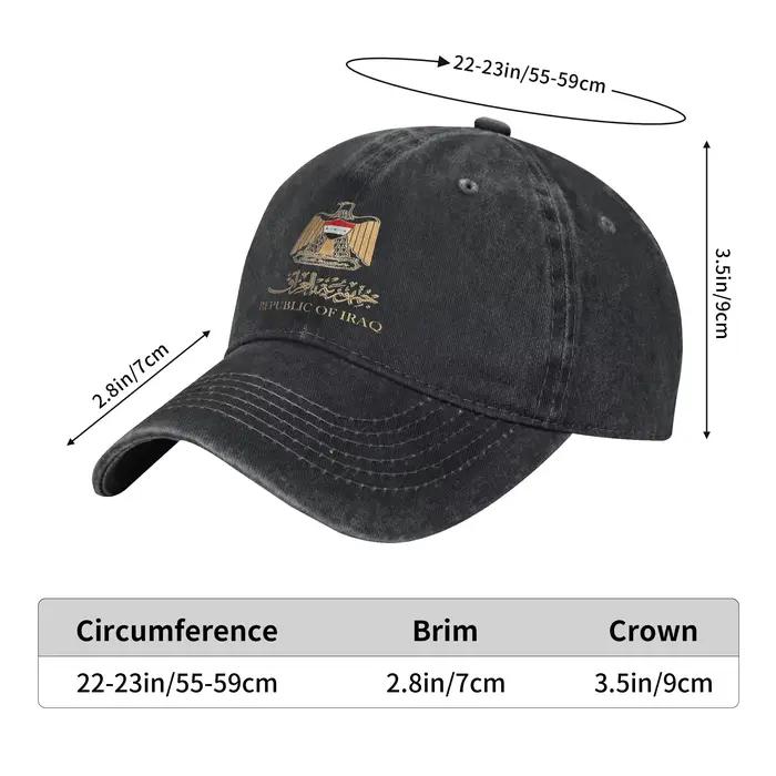 Casquette de baseball décontractée avec drapeau irakien et emblème