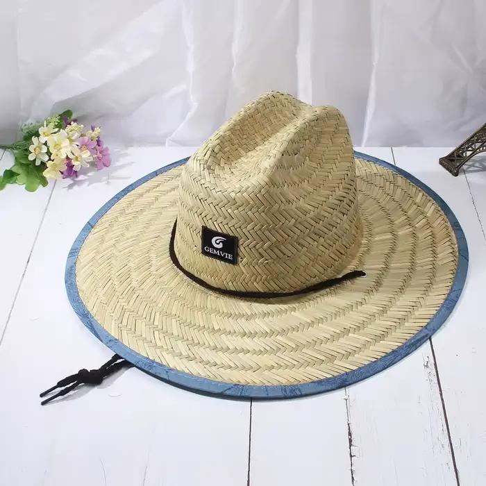 Chapeau de sauveteur en paille tissé pour femme