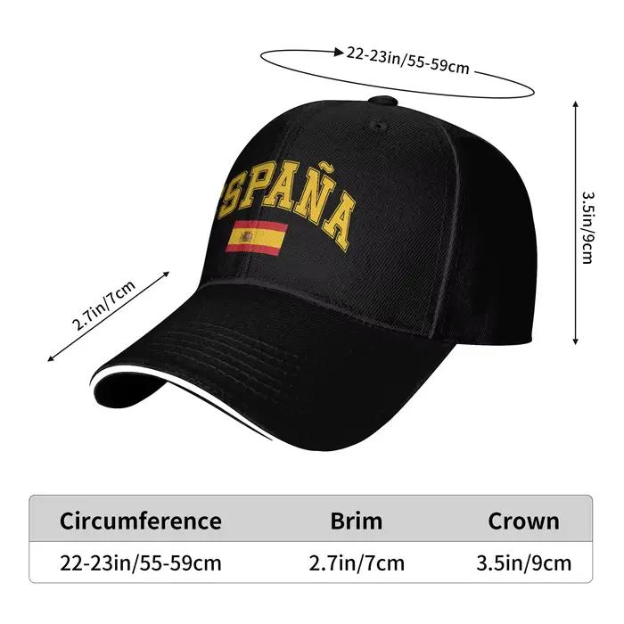 Casquette de baseball unisexe avec drapeau espagnol