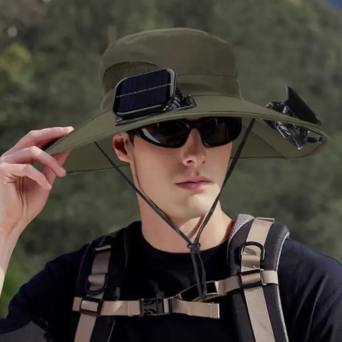 Chapeau solaire anti-UV créatif avec ventilateur ​ ​ Rechargeable ​ ​