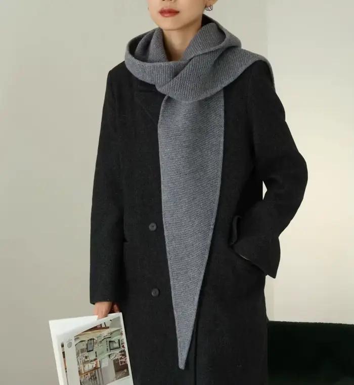 100% laine grande écharpe Sophie surdimensionné capuche cagoule chapeau d'hiver Protection des oreilles coupe-vent chaud Bomber chapeaux femmes mode bonnets