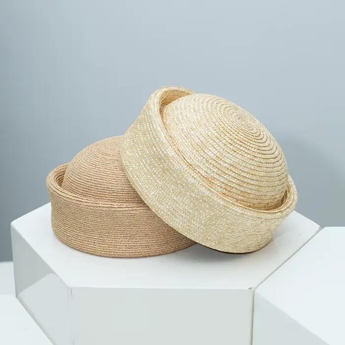 INS Luxe Bérets en paille naturelle pour Hommes et Femmes