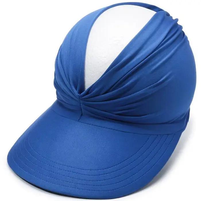Chapeau de soleil de plage en polyester protection UV ajustement confortable pour femmes occasions extérieures et sportives