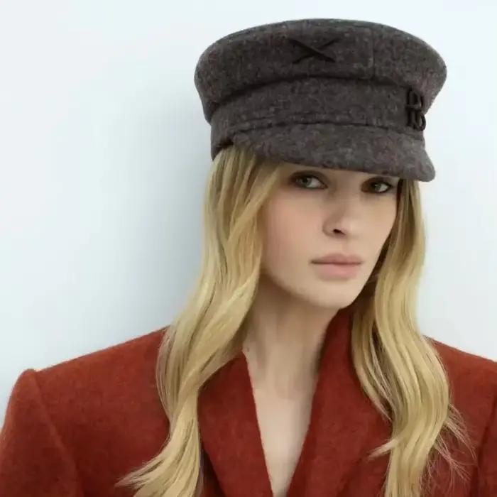 Nouvelle Arrivée Casquettes Militaires de Marque Designer Baker Boy avec Lettres pour Femmes et Hommes