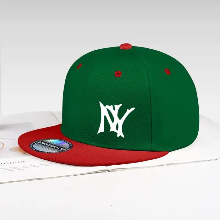 Casquette de baseball unisexe noire à visière rigide
