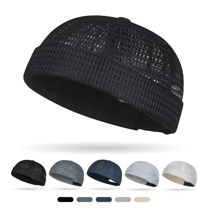 Chapeau en maille respirante sans bord melon polyvalent pour homme et femme pour les quatre saisons et les occasions extérieures