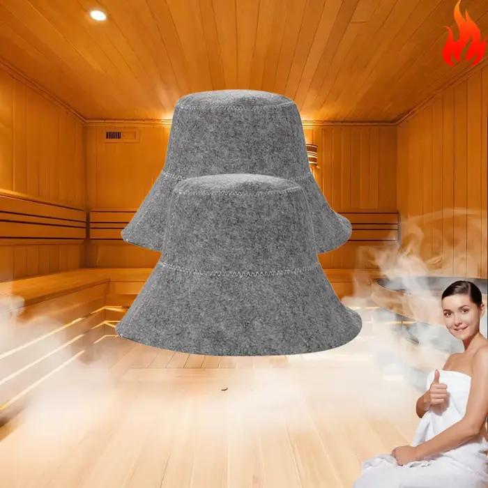Chapeau de sauna en feutre absorbant pour hommes et femmes pour bains chauds et saunas occasions spéciales relaxation bien-être