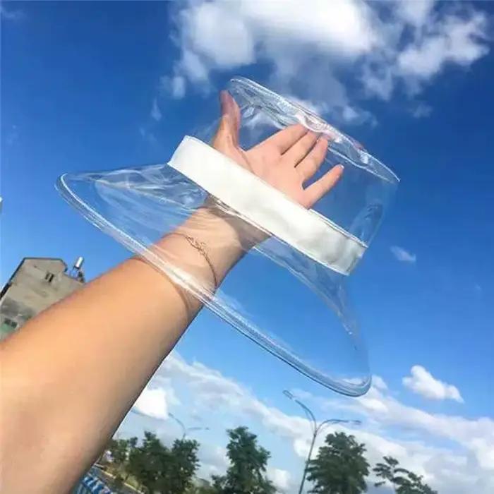 Chapeau de pluie Transparent en PVC