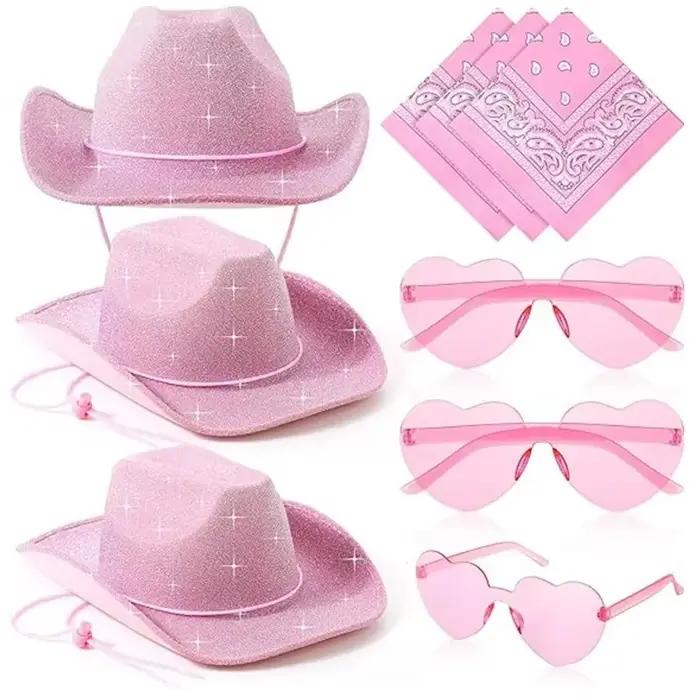 Chapeau de Cowboy Rose pour ixd'Enterrement de Vie de Jeune Fille