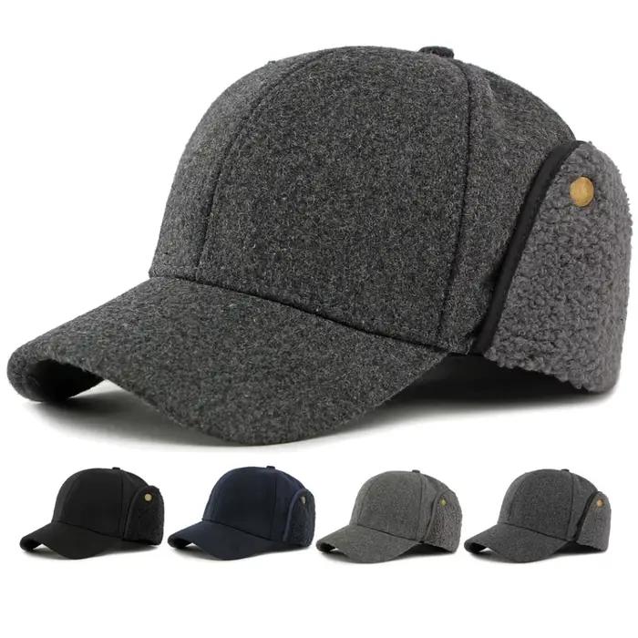 Casquette de Baseball nouveau automne hiver casquettes pour hommes épais chaud neige Ski oreillette