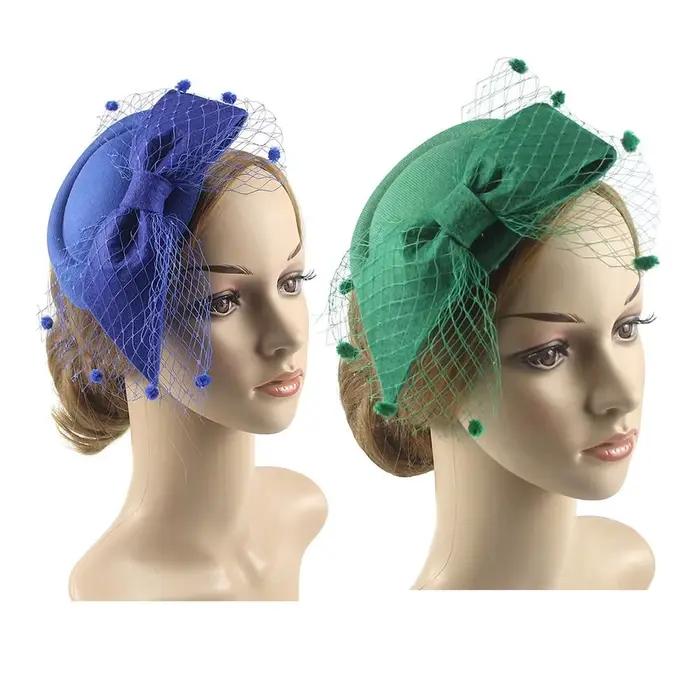 Chapeau fascinateur en maille avec nœud Vintage
