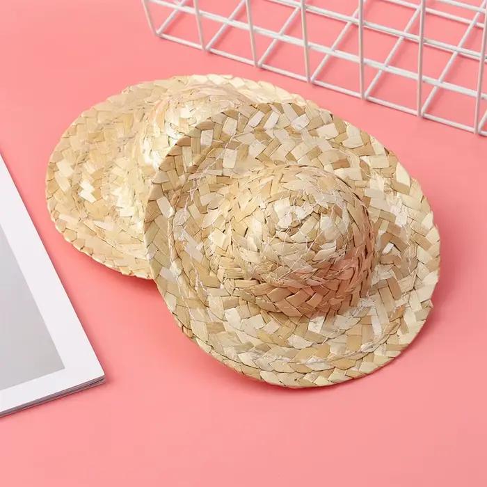 Plusieurs TANCrafts-Chapeau de paille tissé jaune mignon