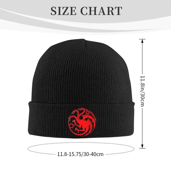Unisexe adulte rouge Dragon House Targaryen Bonnet chapeaux Vintage tricoté chapeau automne hiver extérieur casquettes