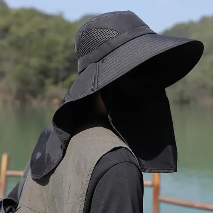 Chapeaux de soleil d'été Protection UV casquette de pêche de chasse en plein air pour hommes femmes randonnée Camping