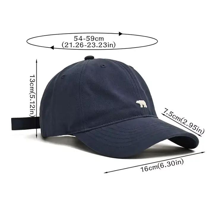 Casquette de Baseball brodée d'ours polaire de dessin animé pour femmes et hommes