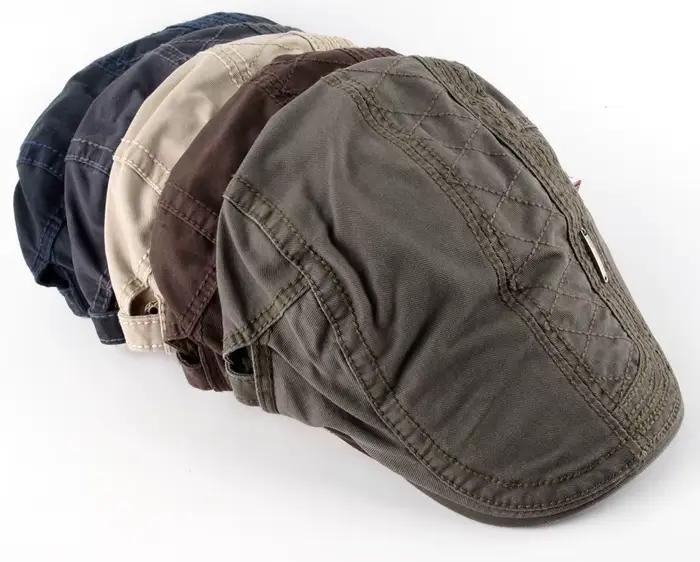 Bérets pour hommes Boina mode chapeau Masculina Plaid Style Gorro chapeaux décontractés coton Boinas couleur unie béret
