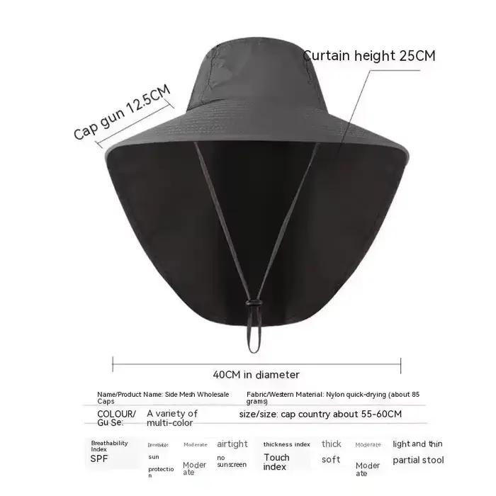 Chapeau de soleil d'extérieur avec protection de nuque