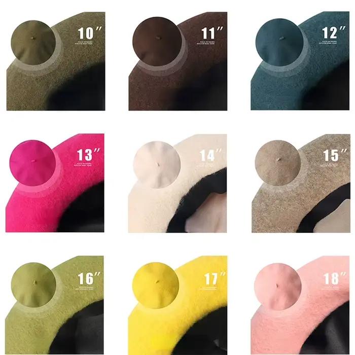 Béret en laine 100% laine, décontracté, pour femme, unisexe, polyvalent, Sophia Gorro, chapeau d'hiver, bérets pour dames et filles, accessoire chic pour toutes les saisons