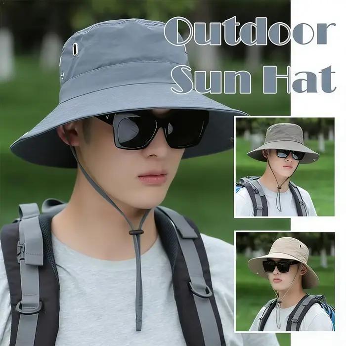 Chapeau de soleil d'été pour homme UPF 50+ à large bord