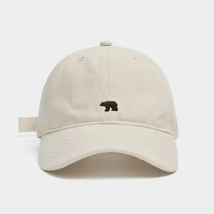 Chapeaux de baseball brodés d'ours polaire pour hommes et femmes