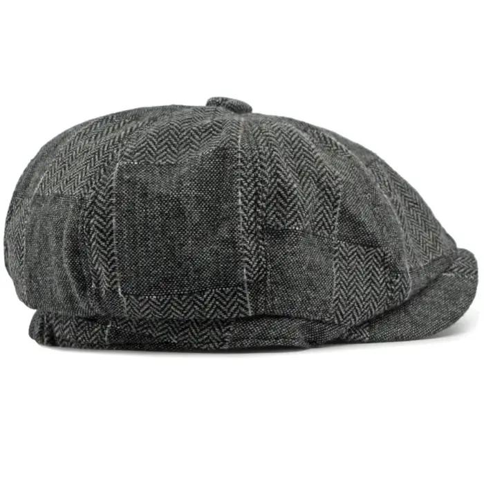 Casquette béret printemps automne casquettes pour hommes femmes Vintage Plaid