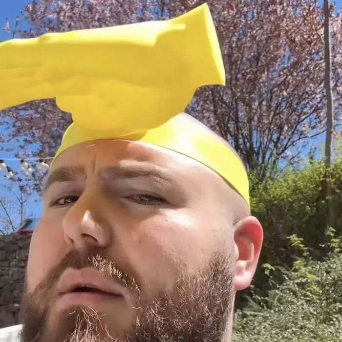 Nouveau chapeau de soleil universel amusant et pratique en forme de paume pour hommes et femmes
