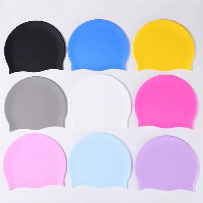Bonnet de natation en silicone pour hommes et femmes