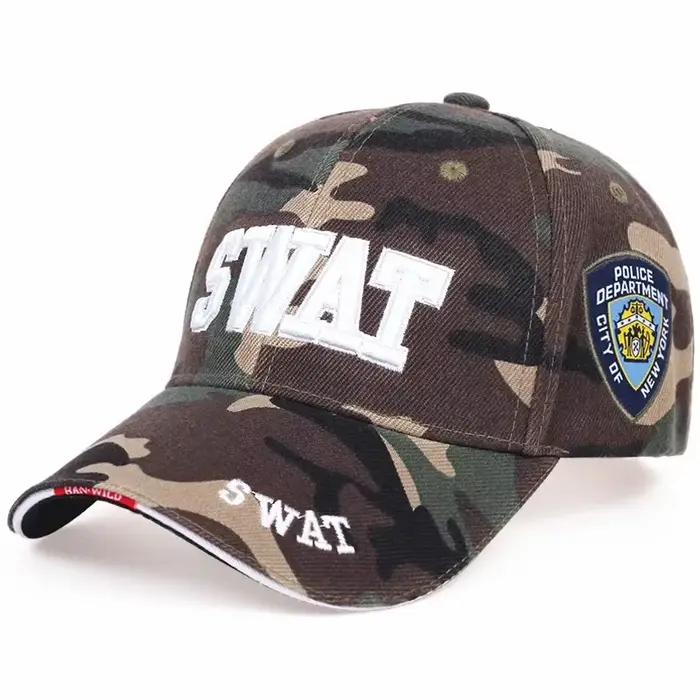 Casquettes de baseball tactiques série SWAT avec lettres tendance pour hommes et femmes