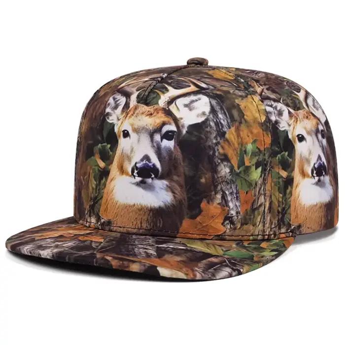 2025 tendance de la mode nouveau chapeau à bords plats imprimé Animal hommes rue Hip Hop