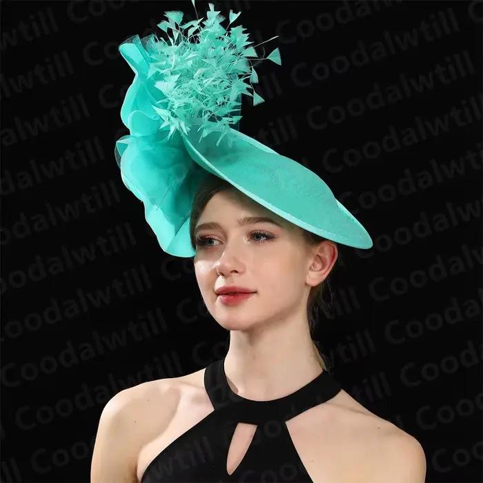 Chapeau Fascinateur de Mariage avec Grande Fleur Polyester pour Femmes Occasions Spéciales Performance Gala Soirées Théâtre