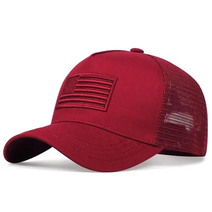Casquette de baseball en maille avec drapeau américain