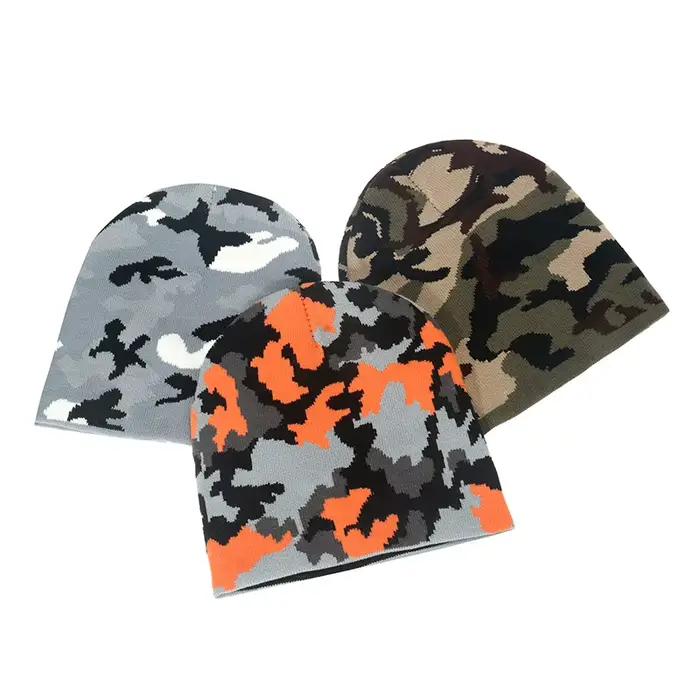 Chapeau tricoté de Camouflage pour femmes et hommes