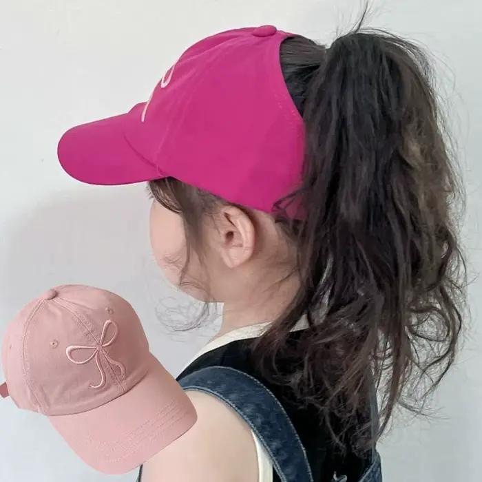 Casquette de Baseball avec nœud doux pour bébé fille