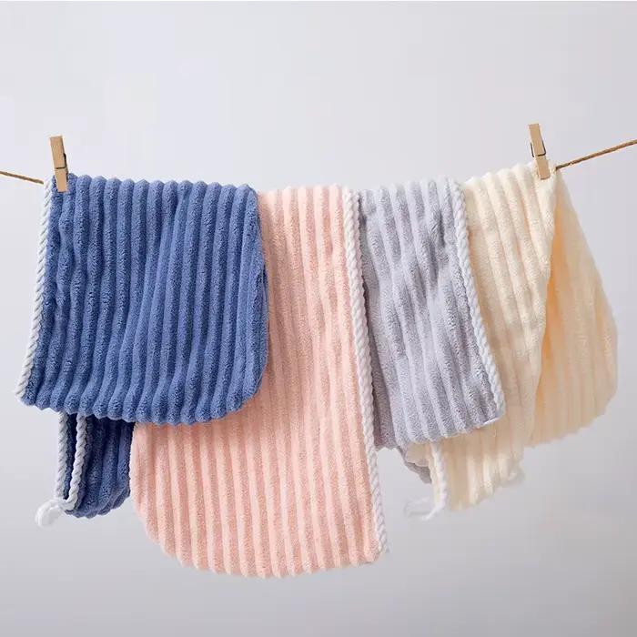 Bonnet de cheveux secs en velours bonbon